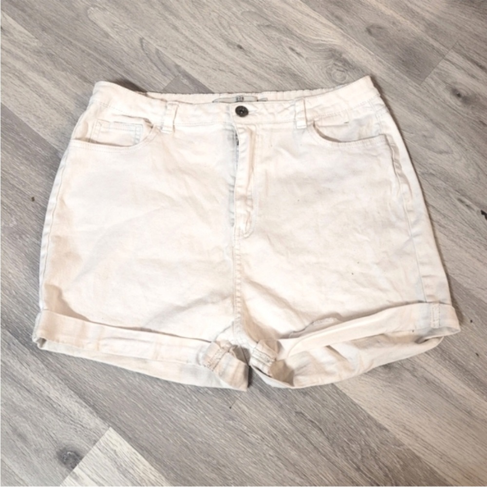 White High waist jeans short Urban Basics U2B size XL great shape